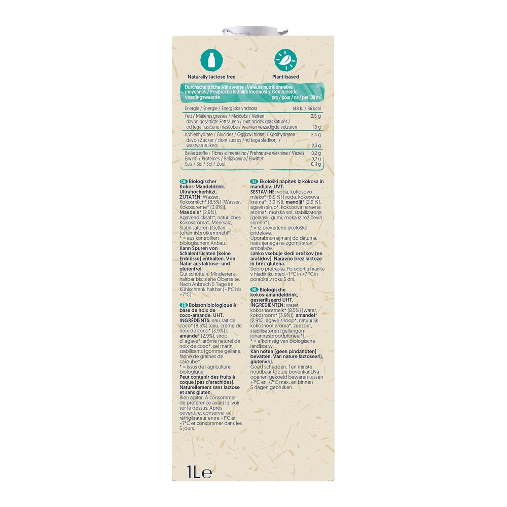 Alpro Bio Kokos-Mandeldrink – 8 x 1 l