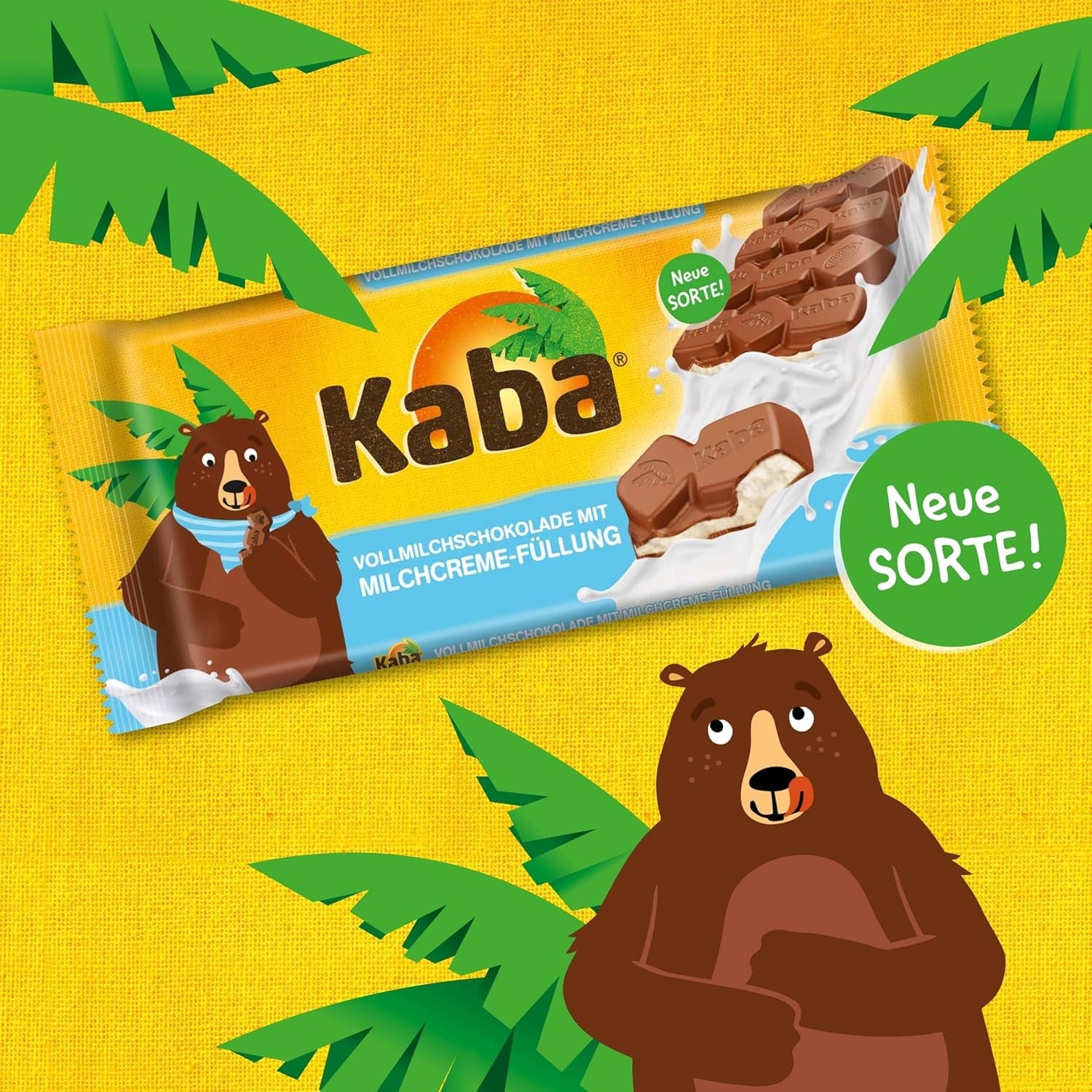 Ciocolată Kaba cu lapte integral și cremă de lapte, tabletă de ciocolată umplută, tabletă de 90 g, ciocolată care se topește în gură cu cremă ușoară de lapte și aromă originală Kaba (pachet de 2)