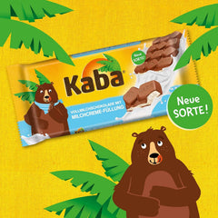 Ciocolată Kaba cu lapte integral și cremă de lapte, tabletă de ciocolată umplută, tabletă de 90 g, ciocolată care se topește în gură cu cremă ușoară de lapte și aromă originală Kaba (pachet de 2)