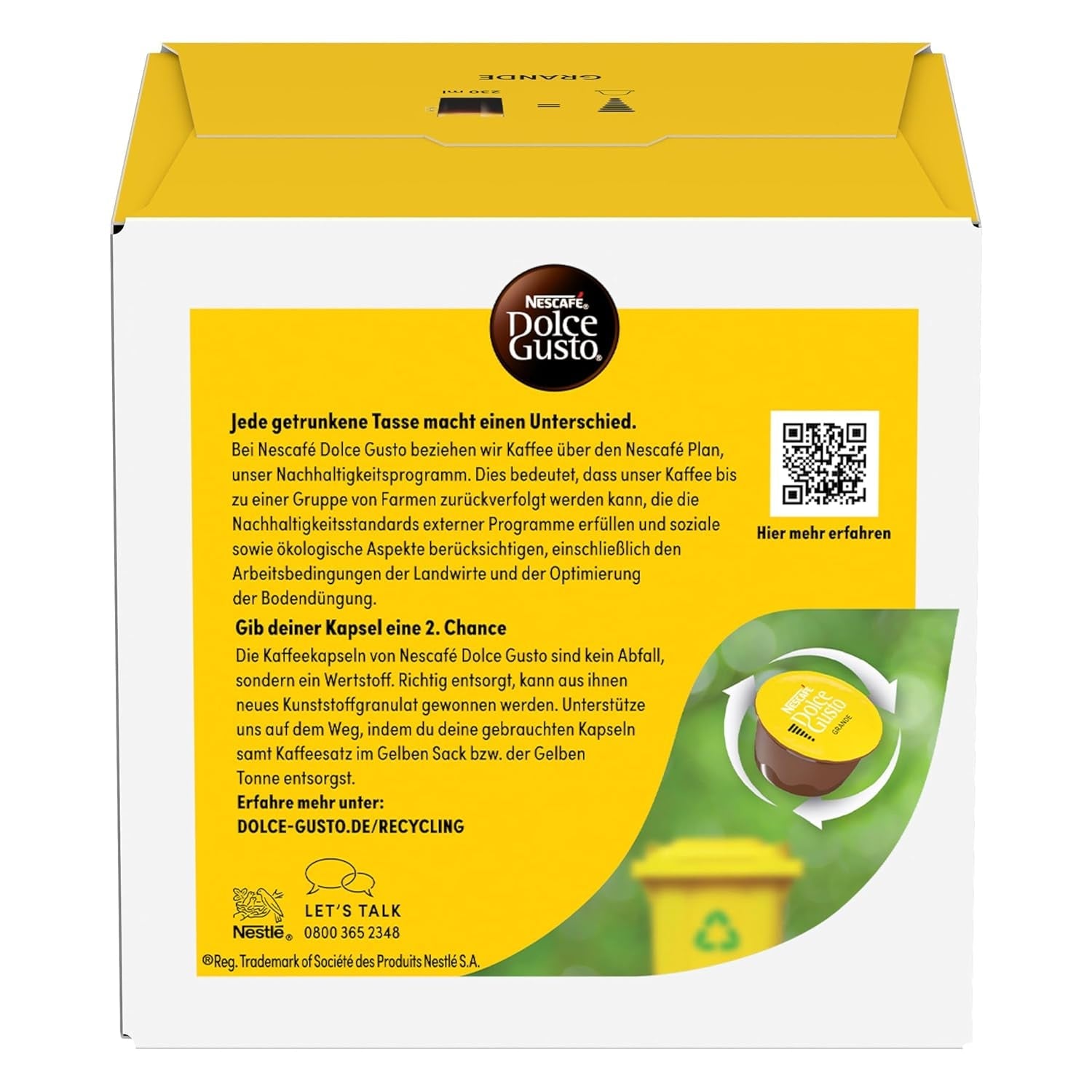 NESCAFÉ DOLCE GUSTO Grande Kaffeekapseln 3er Pack (3 x 16 Kapseln)
