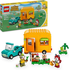 LEGO Animal Crossing Gerds Wohnwagen & Gärtnerei, Bauset für Rollenspiele, Spielzeug Auto für Kinder, Geschenk für Mädchen und Jungen ab 7 Jahren, Videospiel Spielzeug mit Tierfiguren 77054