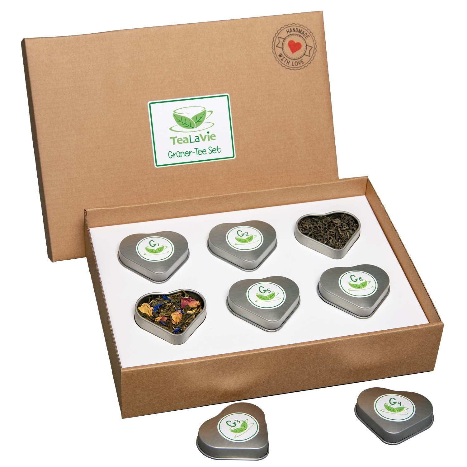 Tealavie Set cadou cu 6 ceaiuri de fructe (60 g) Set de probă Cutie cadou Idei de cadouri de mulțumire pentru femei Colege Ziua Mamei 2024
