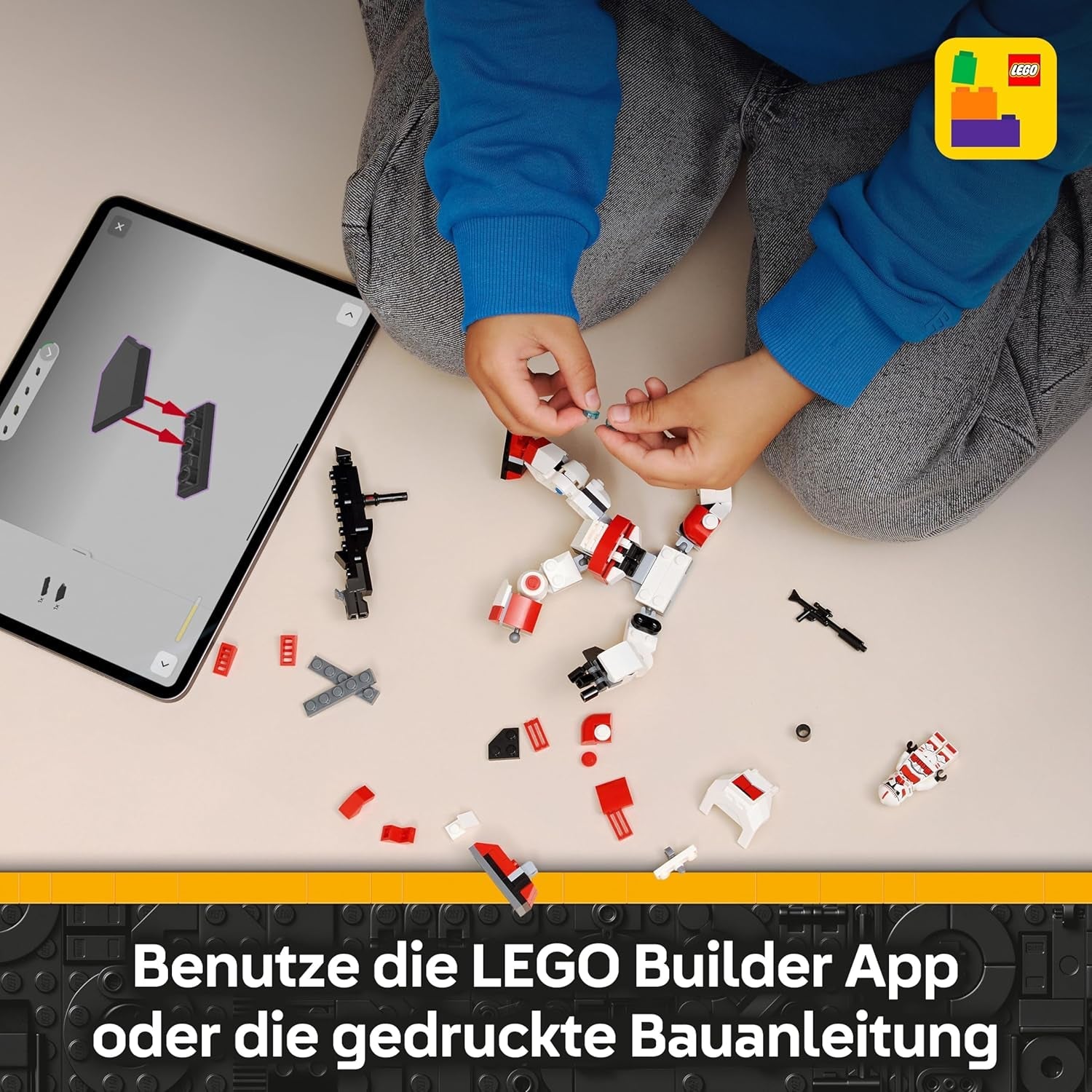 LEGO Star Wars 75448 Klon-Schocktruppen Mech - Bewege­liche Actionfigur mit Blastergewehr & Minifigur - Modellbau für Kinder - Geschenk für Jungen ab 6 Jahren & Star-Wars-Fans