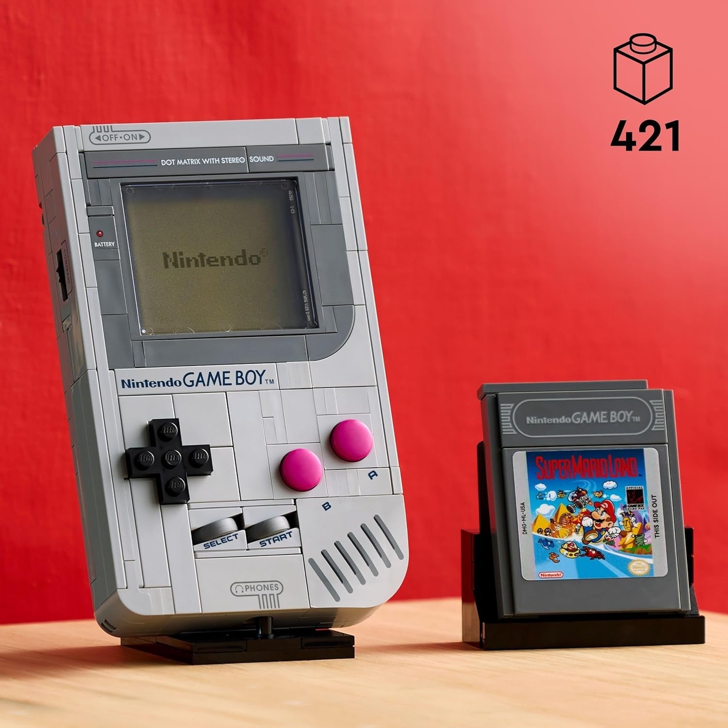 LEGO Super Mario Game Boy - Modellbau für Erwachsene - Nintendo Modell mit 2 Spielmodulen inkl. Zelda sowie Ständer - Retro Geschenk zum Vatertag für Gaming Fans - 72046