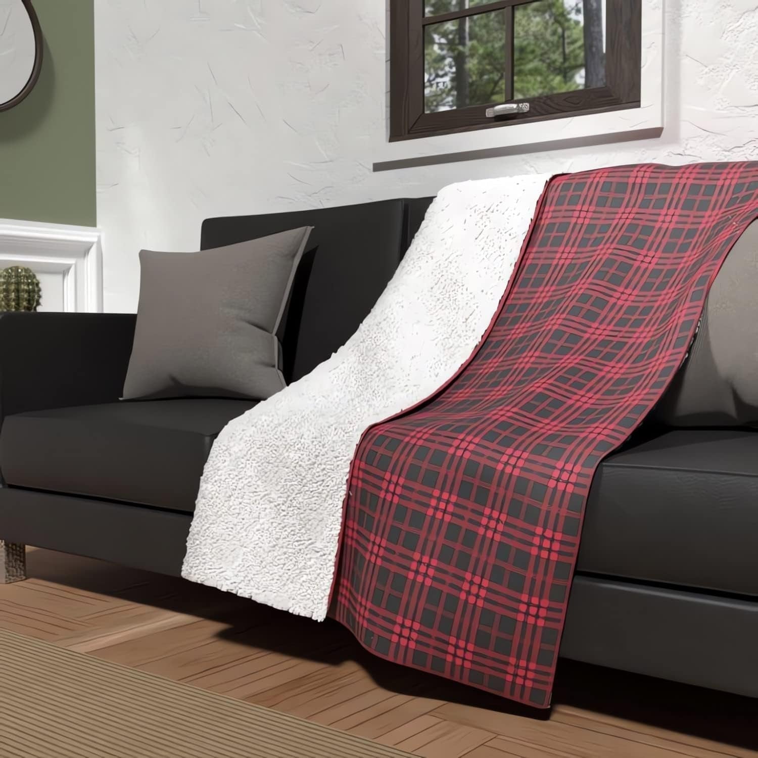 Soleil D'Ocre Plaid, Roșu, 120 X 160 Cm Plapumi si pilote Naty Shop Titlu implicit