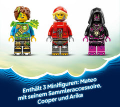 LEGO DREAMZzz 2in1 Albtraum-Skorpionbagger - Spielzeug in Wespenfigur verwandelbar - inkl. 3 Minifiguren und Einer sammelbaren orangefarbenen Schatz-Kreatur - Geschenk für Jungen ab 7 Jahren - 71513