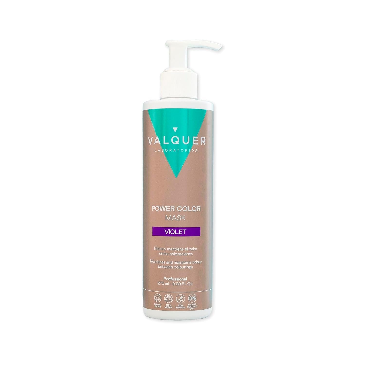 Valquer Power Color Mask formulare vegană și fără silicon Dă culoarea părului 290 ml violet Masca de par Naty Shop Violet 1 bucată (pachet de 1)