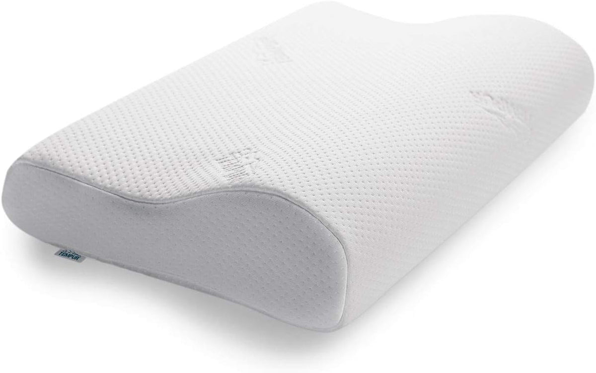 Pernă de dormit TEMPUR Original din spumă cu memorie, pernă ergonomică cu suport pentru gât pentru persoanele care dorm pe o parte și pe spate, senzație fermă, S (50 x 31 x 8/5 cm), Alb