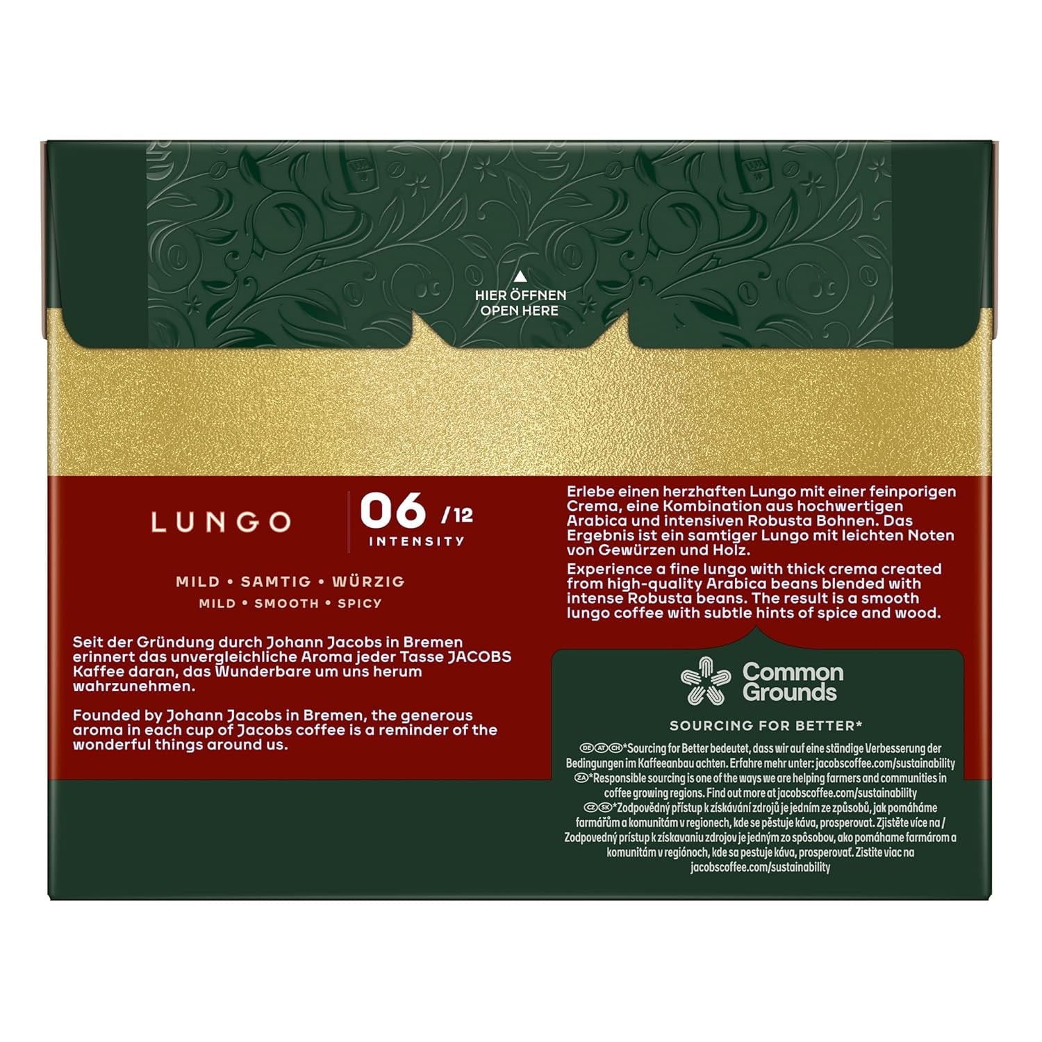 Jacobs Kaffeekapseln Lungo Classico, Megapack XXL, Intensität 6/12, 5 x 40 Getränke, Nespresso* kompatible Kaffee Kapseln, 200 Kapseln