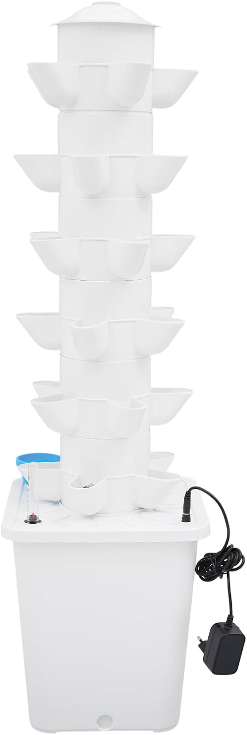 Turn hidroponic cu 30 de capsule, sistem de creștere hidroponică pentru grădină, kit de creștere aeroponică cu rezervor de apă de 10 litri și pompă de hidratare, kit de creștere aeroponică verticală pentru ierburi, fructe, legume