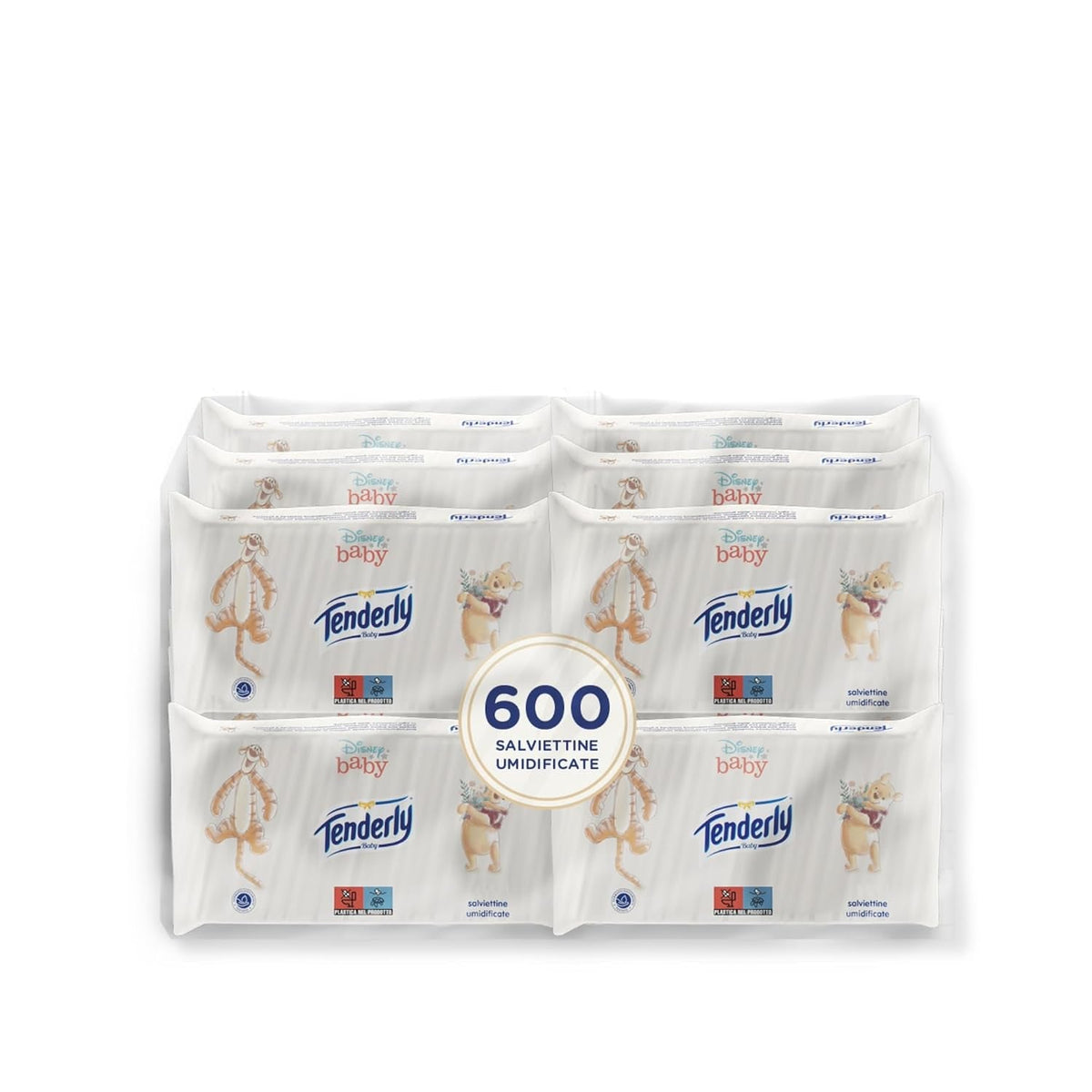 Șervețele umede Disney Baby Wipes, șervețele moi, ideale pentru curățarea zilnică a bebelușului, cu personaje Disney, pachete de 12, fabricate în Italia, testate dermatologic