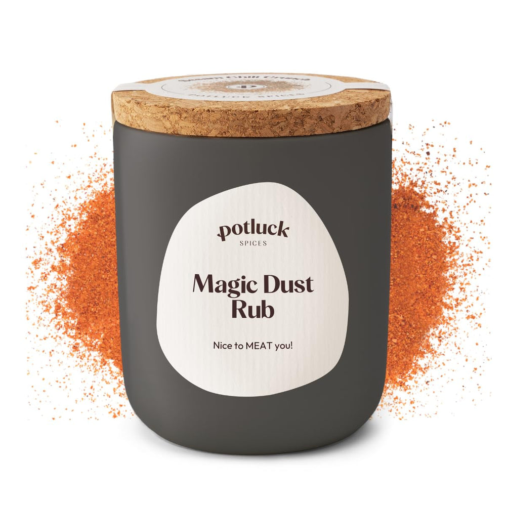 Potluck | Burger Spice | Würzmischung im Keramiktopf | 100g | Vegan, glutenfrei und mit natürlichen Inhaltsstoffen