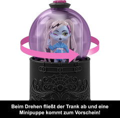 Monster High Zaubertränke Kristallkugel-Minipuppen, ca. 8 cm große Überraschungsfiguren mit Water Reveal, Talismanen und Schicksalskarte (Figuren können abweichen), JCX99
