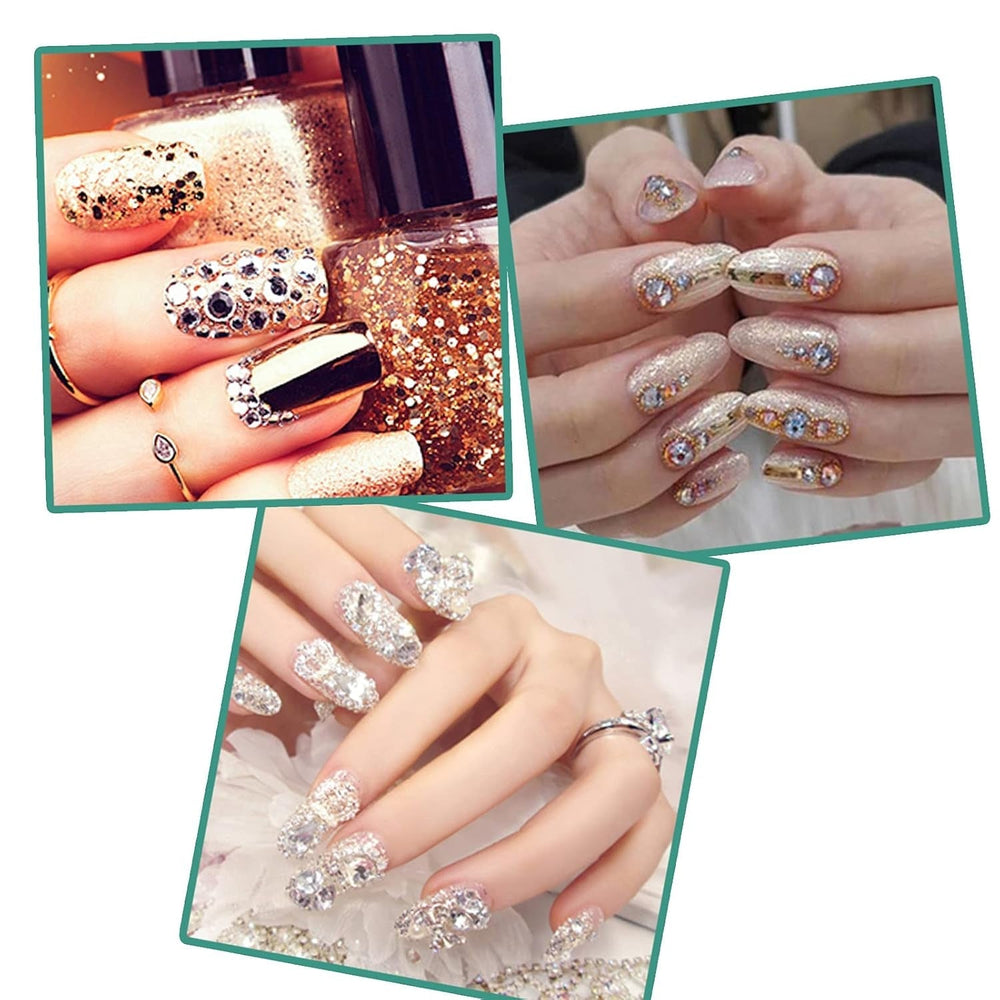 ANGNYA 4000 Stück Strasssteine Nägel Nail Art Strasssteine Dekorationen Nagelsteine Für Nail Art Zubehör Und Klare Kristall Strasssteine Handwerk Mit Pick up Pinzette Und Strass Picker Dotting Pen…