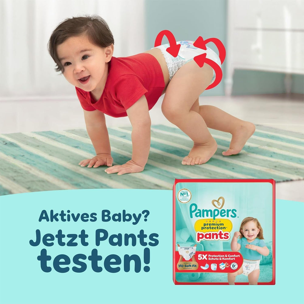 Pampers Premium Protection mărimea 6, 144 scutece, 13 kg-18 kg, protecția noastră numărul 1 împotriva pielii și scurgerilor