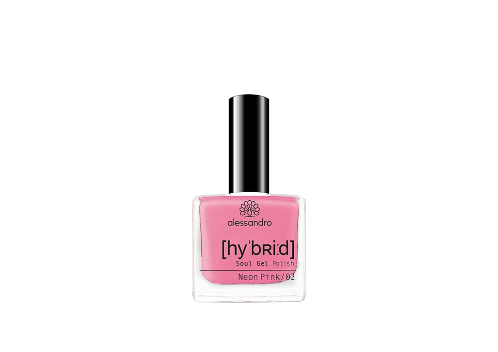 Oja HYBRID alessandro Pink Melon - nuanță vibrantă de roz cu particule fine de sclipici - Unghii perfecte în doar 3 pași, fără LED - rezistă până la 10 zile! 8 ml