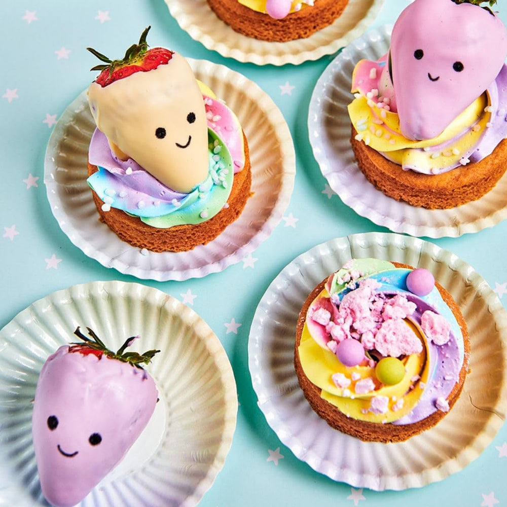Pixuri colorante alimentare Funcakes, albastru regal: Pixuri colorante alimentare, vârf flexibil pentru linii groase și subțiri, pix comestibil pentru fursecuri, prăjituri, fondant și multe altele, ideal pentru personalizare, certificat Halal