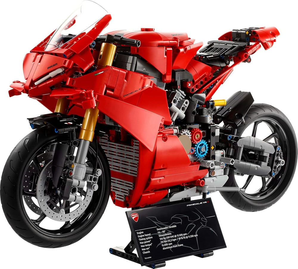 LEGO Technic Ducati Panigale V4 S Motorrad, baubares Motorradmodell, Bausets für Erwachsene, Männer und Frauen, ab 18 Jahren, Geschenkidee für Fans von Ducati und Motorrädern 42202