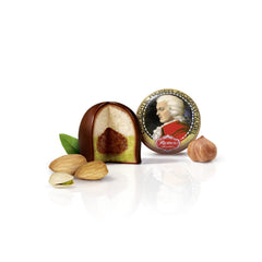 Bile Mozart autentice Reber, ediție de Crăciun, praline de ciocolată neagră, marțipan, nuga, cadou ideal de Crăciun, pachet de 12