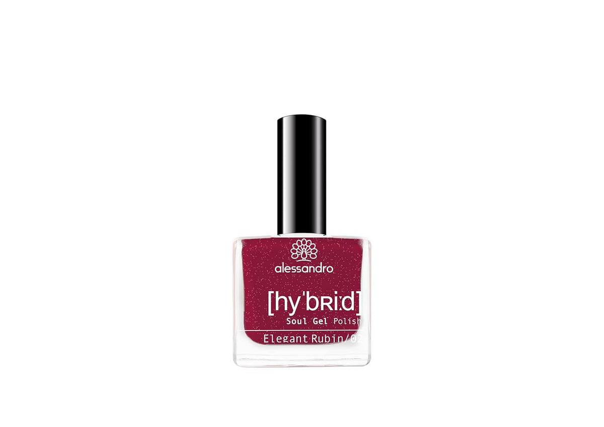 Oja hibridă Alessandro Elegant Ruby – Roșu-Roz închis – Unghii perfecte în doar 3 pași, fără LED – Rezistă până la 10 zile!