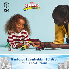 LEGO Marvel Actionspaß mit Spin und Electro in ihren Dino-Flitzern, baubares Superheldenauto für Jungen und Mädchen ab 4 Jahren, Helden Set mit Spielzeug Auto, Spidey und Seine Super-Freunde 11198