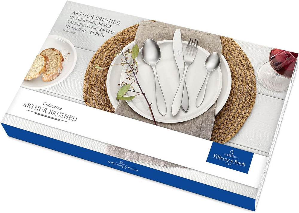 Villeroy And Boch Arthur Tacâmuri pentru 6 persoane, 24 piese, oțel inoxidabil Bucatarie Naty Shop