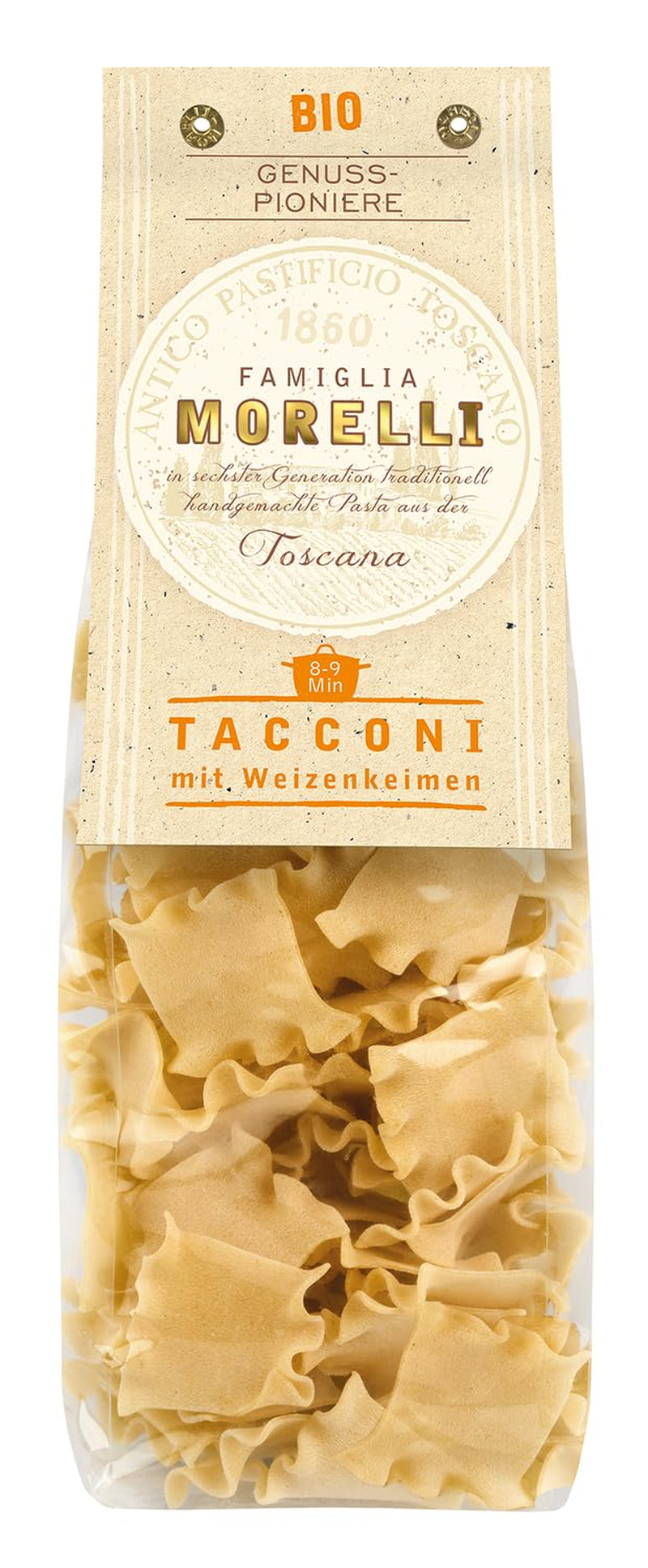 BioGourmet Pappardelle cu Germeni de Grâu – Paste Organice Late pentru Mâncăruri înăbușite și Sosuri – cu Nutrienți Extra | 500 g | Organice și Vegane