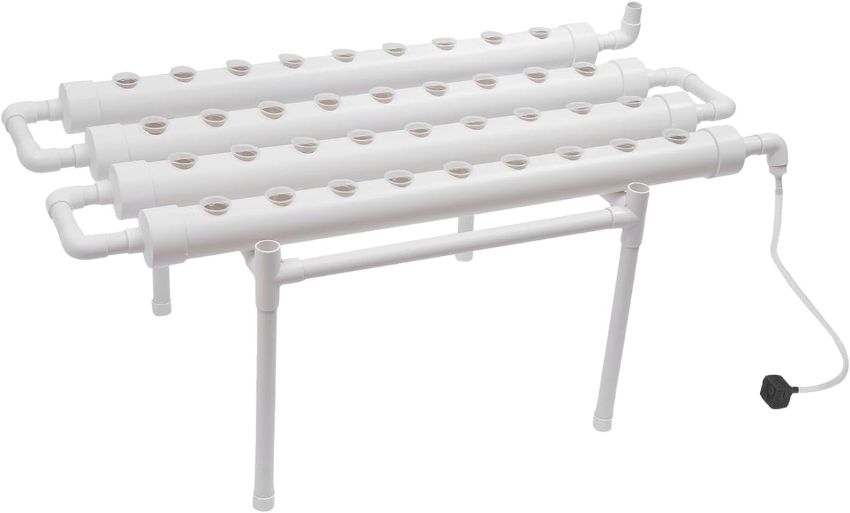 Kit de creștere hidroponică cu 3 straturi, 108 spații de plantare, sisteme de creștere a plantelor fără sol pentru hidroponie, sistem de creștere a plantelor hidroponice în tuburi pentru legume (un singur strat cu 36 de găuri)