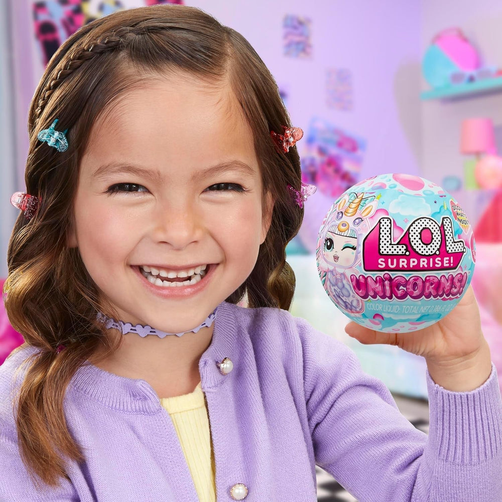 L.O.L. Surprise! Unicorns Tots - Inklusive 1 Puppe mit Transparentem Körper und Lavalampen-Effekt, Blindverpackung, 8 Puppen zum Sammeln, mit 2 Bunten Mixturen, für Kinder ab 4 Jahren
