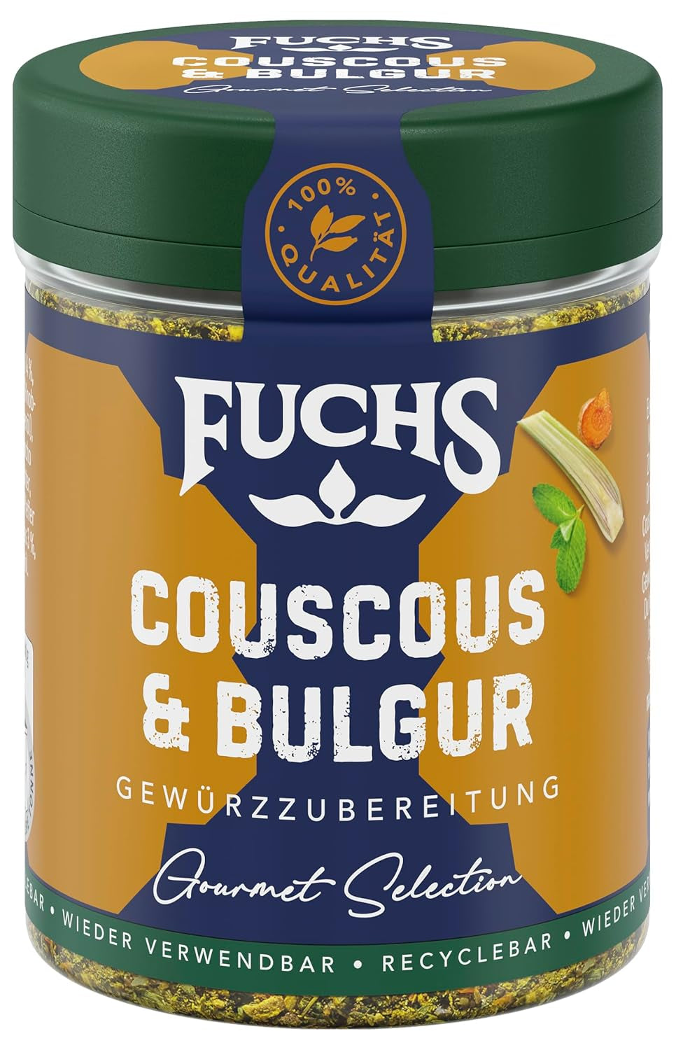 Fuchs Spices Gourmet Selection Middle East/Africa – Mix de condimente pentru couscous și bulgur, mix de condimente reîncărcabil, pentru asezonarea mâncărurilor cu bulgur, vegan, 55 g