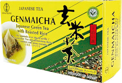 Ceai verde cu orez rotund prăjit, Genmaicha (1 x 20 g - 10 pliculețe a câte 2 g fiecare)