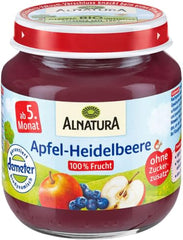 Borcan de sticlă Demeter cu mere și afine, 125 g