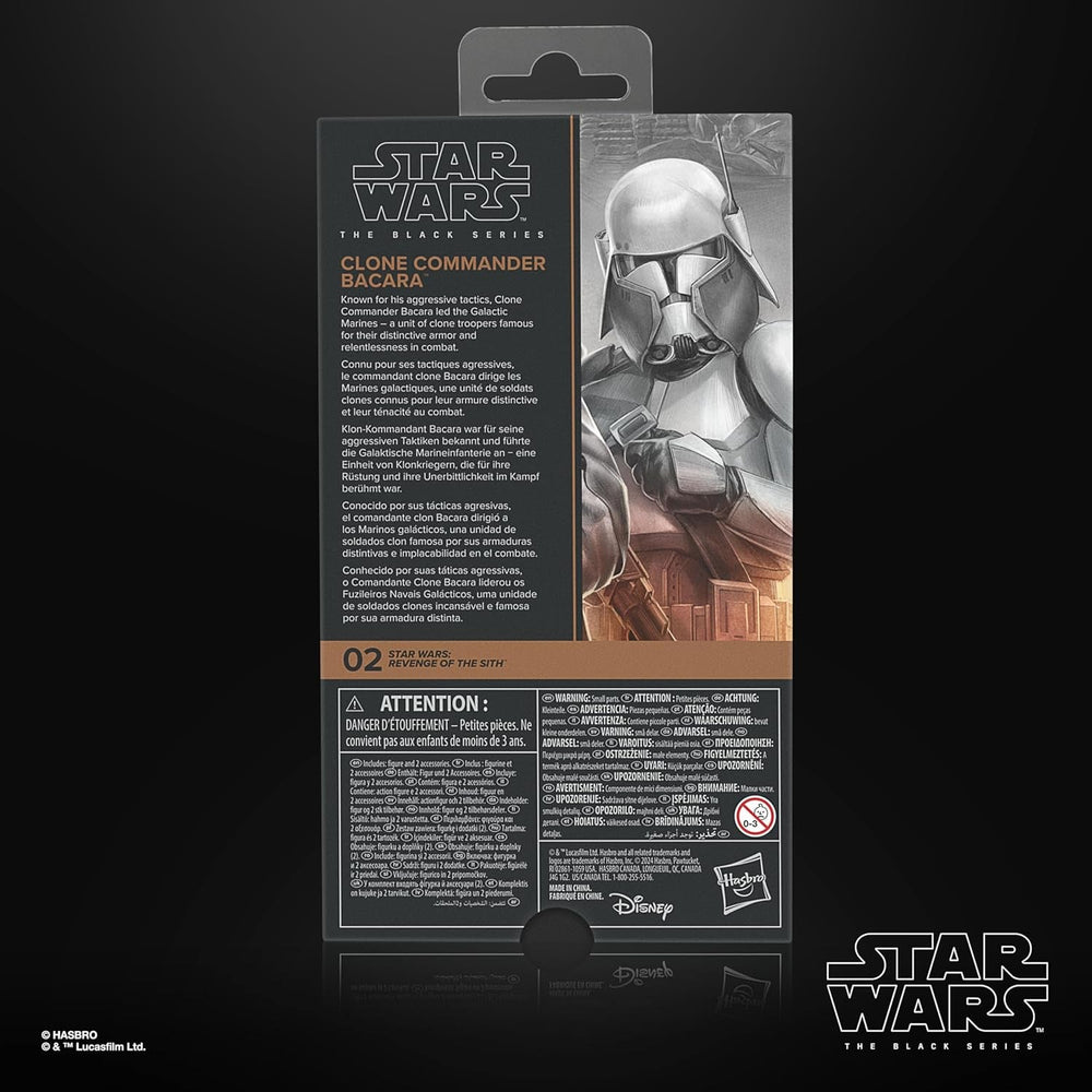 Star Wars seria neagră Clone Commander Bacara, Star Wars: Ahsoka Premium figurină de colecție (15 cm) Action figures Naty Shop