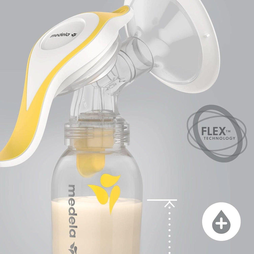 Pompă de sân manuală Medela Harmony - Design elvețian compact cu scuturi Personalfit Flex și tehnologie Medela 2-Phase Expression Accesorii Hrana si Alaptare Bebe Naty Shop