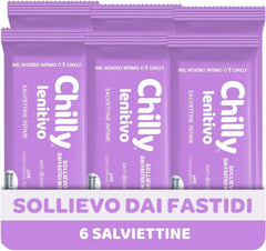 Chilly Lenitivo - Șervețele de curățare liniștitoare, 6 pachete Servetele Umede Bebelusi Naty Shop
