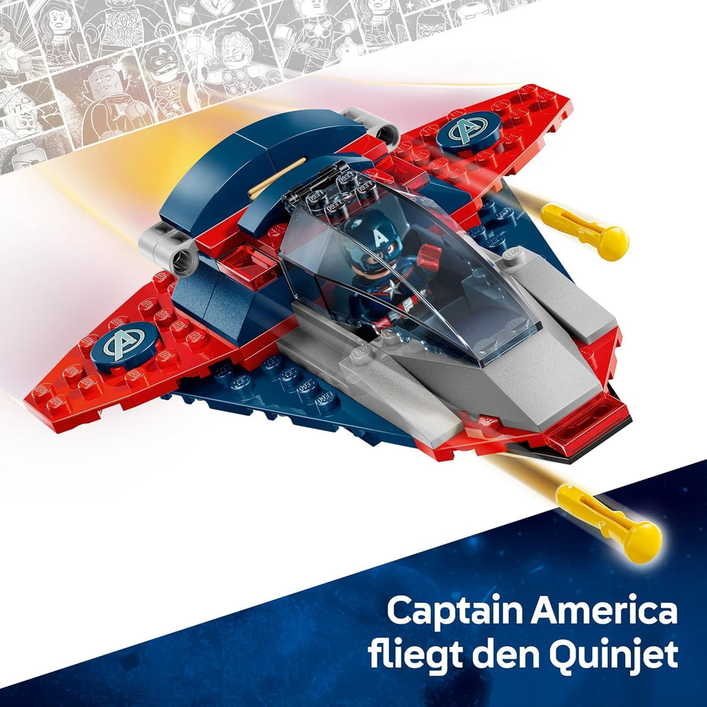 LEGO ǀ Marvel Captain America vs. Thanos - Kinder Spielzeug mit Minifiguren - Kreatives Geschenk für Jungen und Mädchen ab 4 Jahren - Superhelden Spielset zum Ausstellen und Sammeln - 76319