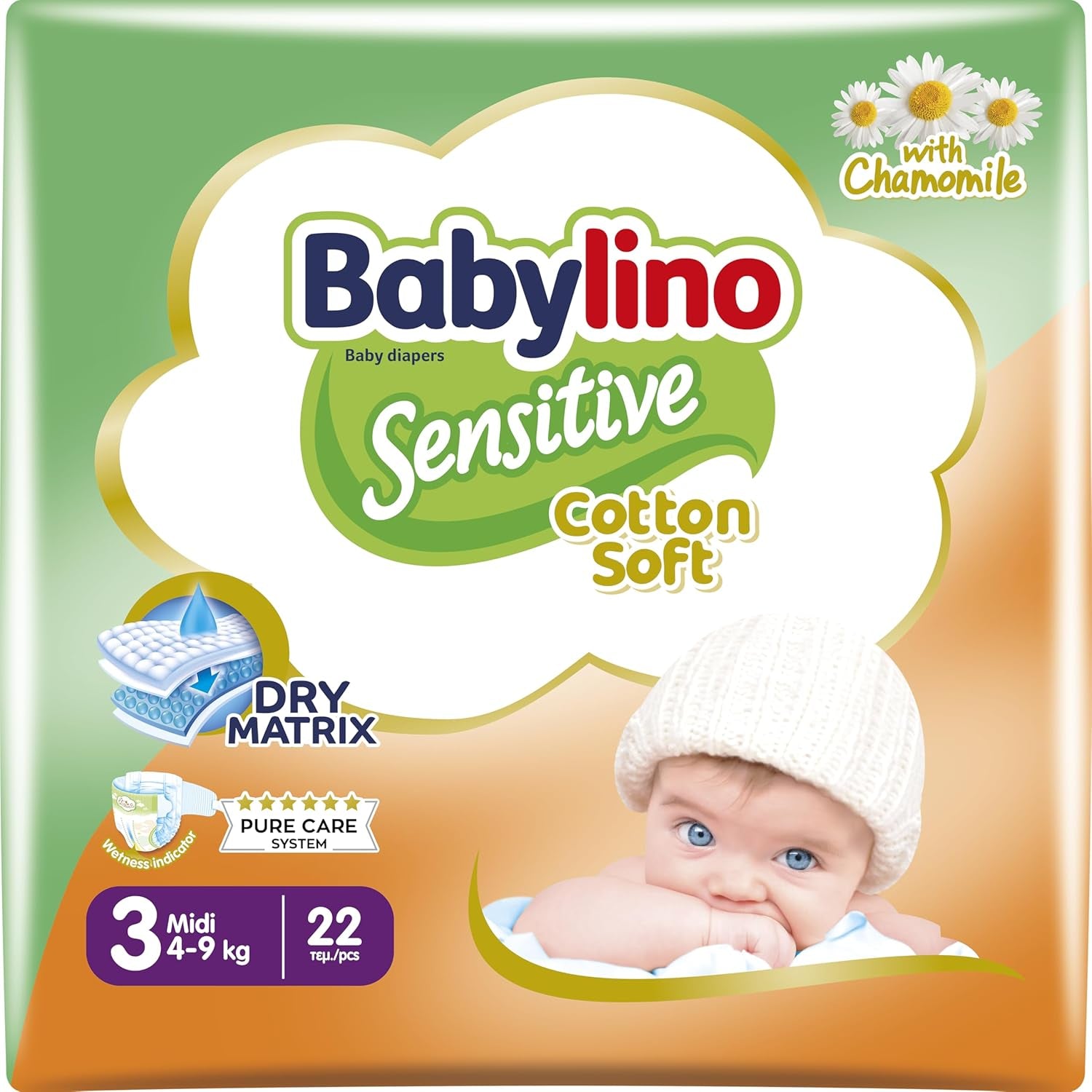 Scutece pentru bebeluși Sensitive mărimea 4, Maxi (8-13 kg), 20 bucăți