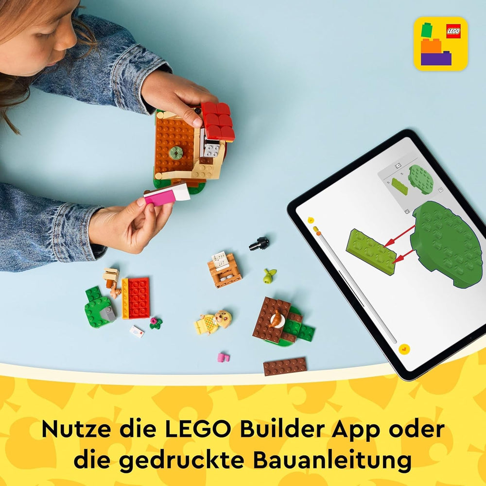 LEGO Animal Crossing - Bienchens gemütliches Haus - Spielzeug mit Minifigur, Klavier, Picknicktisch & Lebensmittel Zubehör - Spielset Gamer Geschenk für Mädchen, Jungen & Fans ab 6 Jahren - 77058
