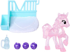 Simba Evi Love Unicorn, Spielpuppe trägt EIN süßes Einhornkleid mit passendem Haarreif, inkl. Einhorn mit Stall, Äpfeln und Trinkflasche, 12cm, ab 3 Jahren