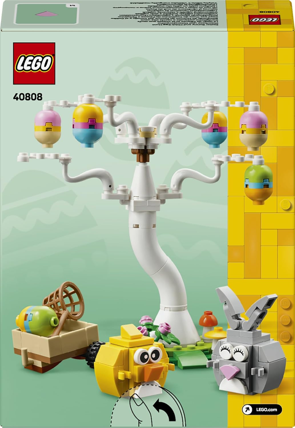 LEGO Osterhase und Ostereiersuche - Kinderspielzeug mit Hasen & Vogel Tierfiguren - Mit Baum & Wagen - Kreatives Konstruktionsspielzeug - Geschenk für Mädchen & Jungen ab 8 Jahren - 40808