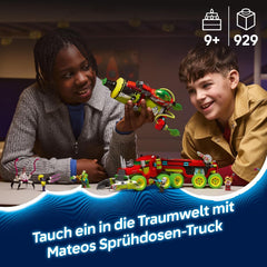 LEGO DREAMZzz Mateos Sprühdosen-Truck - Spielzeug mit 2 Baumodi, modularen Boostern und 5 Minifiguren, darunter Cooper und Mr. Oz - Geburtstagsgeschenk für Mädchen und Jungen ab 9 Jahren - 71499