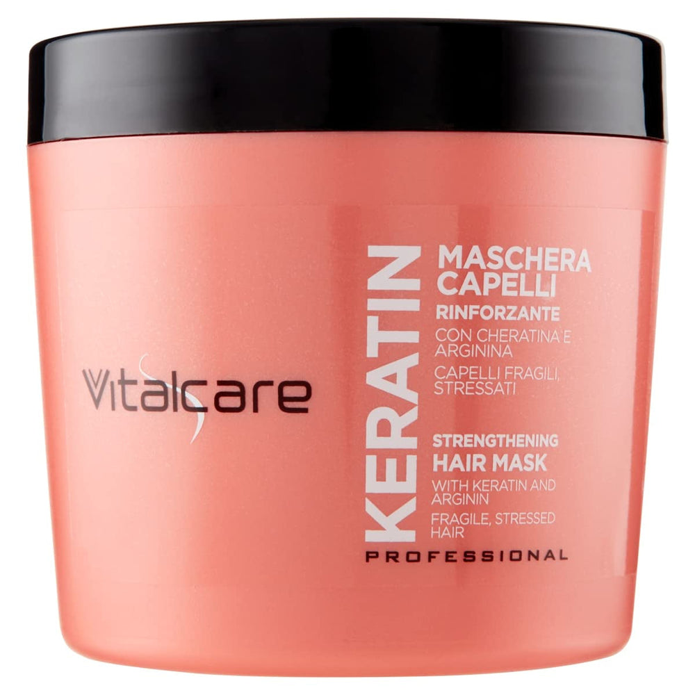 | Keratin - Mască de păr de întărire, pentru păr fragil și deteriorat, cu keratină și arginină, pentru păr mai puternic și mai moale, 4 x 500 ml Masca de par Naty Shop