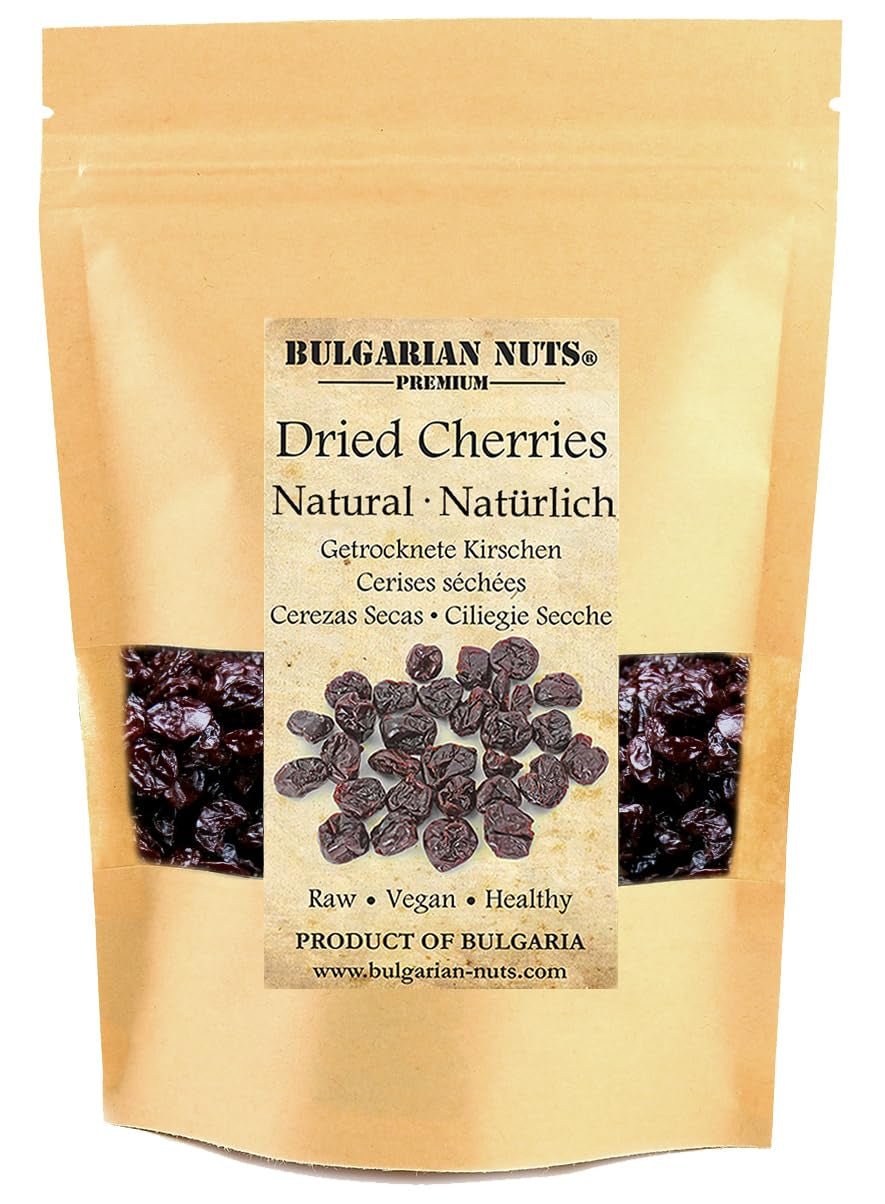 1 kg de cireșe uscate la soare, fără sâmburi, dulci în mod natural - fără zahăr adăugat, fără aditivi, fără conservanți. Cireșe adevărate - aromă adevărată. Produse deshidratate Naty Shop 1 kg (1 pachet)