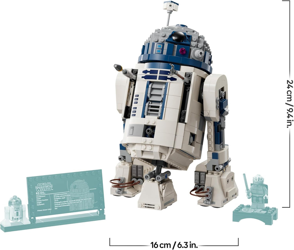 LEGO Star Wars 75379 R2-D2 Spielzeug – Spielfigur zum Ausstellen mit drehbarem Kopf, Periskop und Werkzeugen mit Darth Malak Minifigur – Geschenk für Jungs ab 10 Jahren und Erwachsene