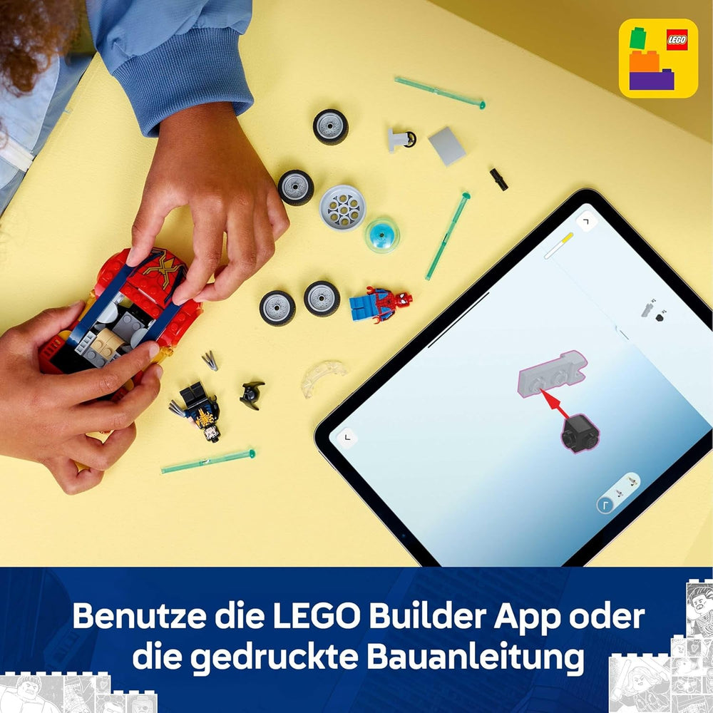 LEGO | Marvel Spider-Man Auto vs. Venomized Wolverine - Superhelden Spielzeug mit Spielzeugauto - Konstruktionsspielzeug mit 2 Minifiguren und 2 Shooter - Geschenk für Jungen ab 7 Jahren - 76336