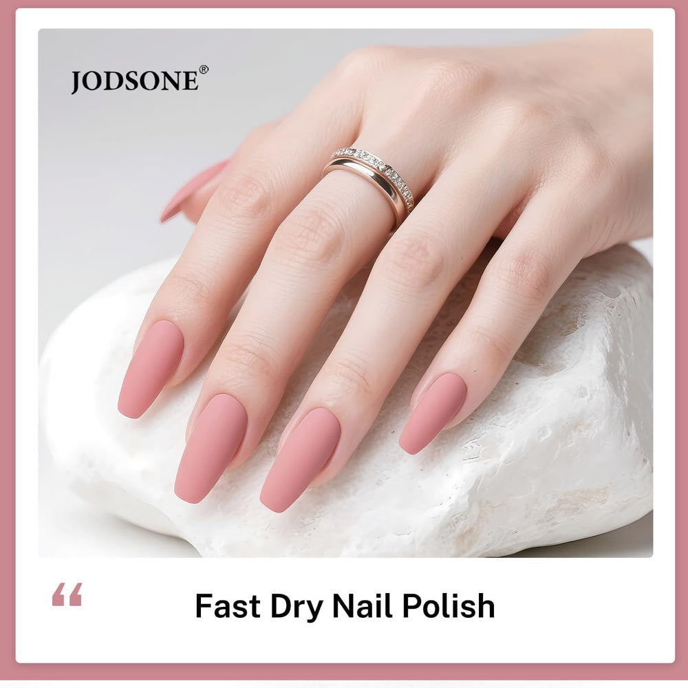 JODSONE Oja Roz Pădure 16,5 ml, Volum Mare, Oja Roz Deschis cu Uscare Rapidă, Culoare de Lungă Durată și Uscare Rapidă, Nail Art DIY, Manichiură Acasă, Cadou pentru Femei