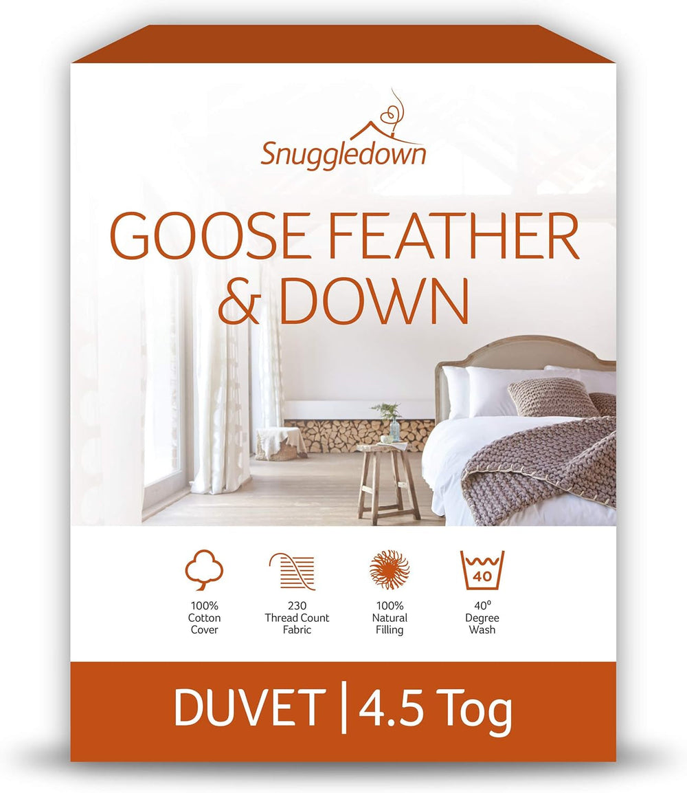 Plapumă pentru alergii Snuggledown Freshwash, 13,5 Tog Winter Warm, bumbac, alb, pat single Plapumi si pilote Naty Shop Pat dublu 4.5 Tog