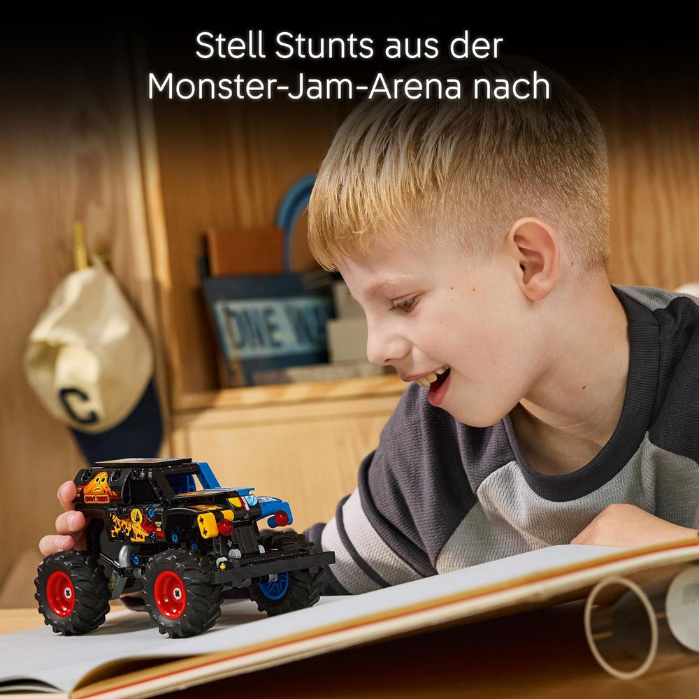 LEGO Technic Monster Jam Grave Digger Feuer und EIS - Monstertruck Modellbau & Konstruktionsspielzeug mit Rückziehmotor - Spielzeug für Kinder, Mädchen & Jungen - Geschenke für Kinder - 42219