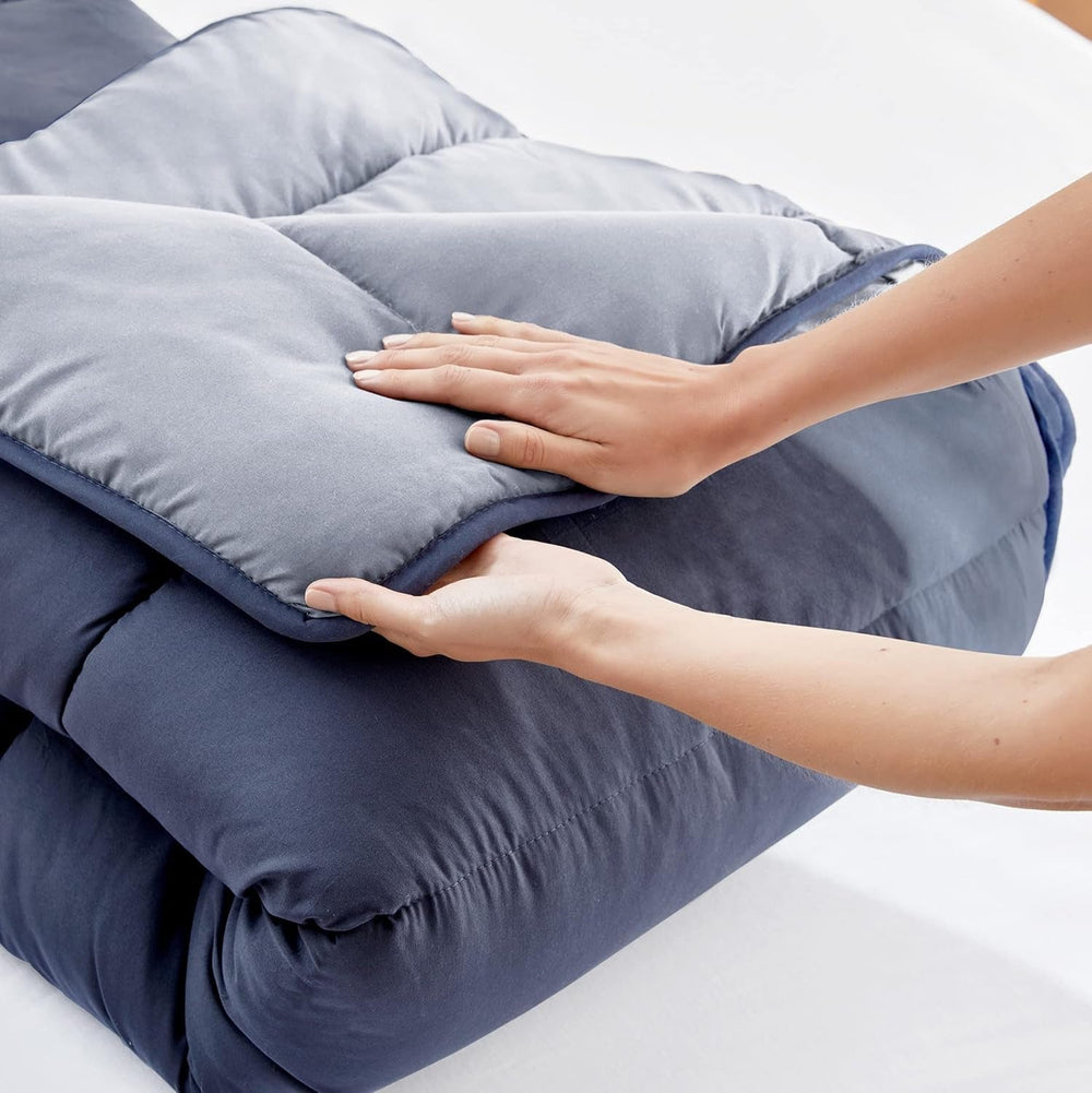 Pikolin Home - Plapumă reversibilă 300 G - Umplutură nordică bicoloră - Pentru pat 105 - Cosy, cald, respirabil, galben muștar, 180 X 260 Cm Plapumi si pilote Naty Shop