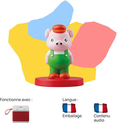 Figura cu sunet Cei trei purceluși - povești cu sunet - jucărie, conținut educațional, versiune franceză, copii cu vârsta cuprinsă între 4 și 6 ani Jucarii Bebe Naty Shop